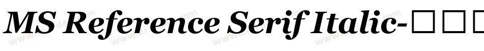 MS Reference Serif Italic字体转换